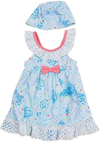 ブランド買うならブランドオフ 女の子 水着 ワンピース キッズ スイムキャップ付き ドット おしゃれ 水彩