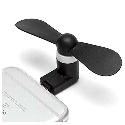 Cell Phone Fan, IOQSOF Portable Aluminum Alloy Shell Mobile Phone Fan Cooling Fan Air Conditioner Cooler, Mini Fan for iPhone Cell Phone, Fan