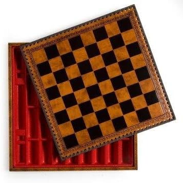 Leatherette Cabinet Board - Brown &amp; Black - 1 3/8" Squares