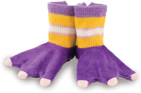 Rich Frog Beastly Baby Booties, Birdie, Purple Slipper Socks - Up to 6 Months