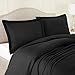 Nestl Black California King Duvet Cover Sets - Soft Double Brushed Cal King Duvet Cover, 3 Piece, with Button Closure, 1 Duvet Cover 104x98 inches and 2 Pillow Shams