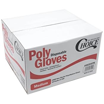 Medline Clear Touch Food Prep Poly Gloves, Latex and