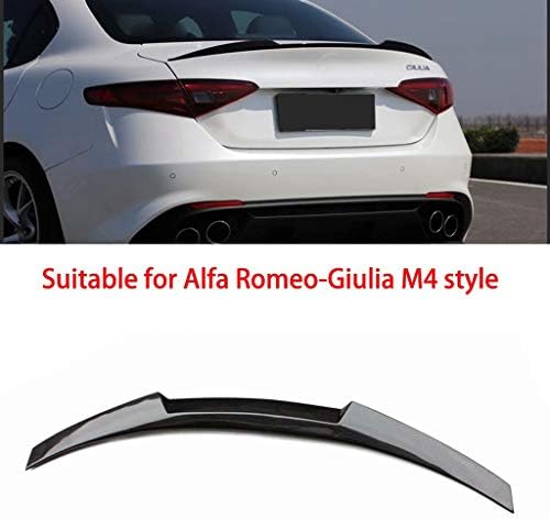 Qcwy ネタバレ Alfa Romeo Giuliaに適したm4スタイルのカーボンファイバーカーリアスポイラーウィング