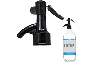 Sodafall Fizz keeper fizz saver Seltzer dispenser for 1 or 2 liter seltzer and club soda bottles/ better than soda siphon (black), 12x4, (disp)