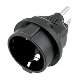 ACA1004 Europe Schuko CEE7/7 to USA NEMA 5-15P 3 Prong Travel Plug Adapter; Adapts a European CEE7/7 Device into a USA 3 Prong NEMA 5-15 Inlet