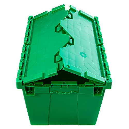 12 Gallon HeavyDuty Flip Tote Storage Container (PACK OF 2) Green