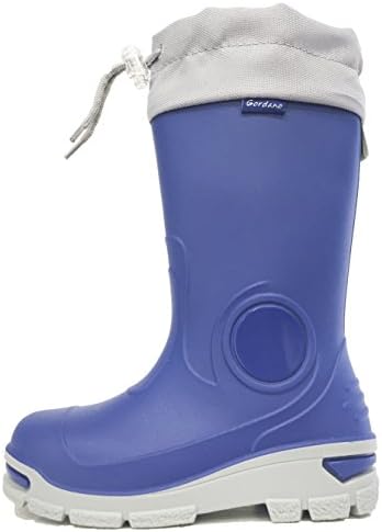 Kids Boys Girls Wellington Boots Rainy Snow Wellies (225 mm - 2 US - 3 US, Blue)