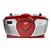 Sylvania Portable CD Boombox with AM/FM Radio, Retro Style, Red SRCD212-RED – (Renewed)thumb 2