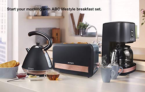 Retro Filterkaffeemaschine mit Permanentfilter, Bis zu 12 Tassen, Retro-Design-Kaffeemaschine mit 1,5-Liter-Glaskanne… – Bild 8