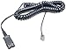 TruVoice U10P Adapter Cable 27190-01 Connects with Any Plantronics QD Headset - Compatible with Mitel, Nortel, Avaya Digital, Polycom, Poly, Shoretel, Aastra, Digium, ESI, Allworx Phones and More