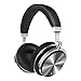 Bluedio T4s Active Noise Cancelling Bluetooth Headphones Over Ear with Mic, 57mm Driver Swiveling Wireless Headset, Wired and Wireless headphones for Cell Phone/ TV/ PC (Black)