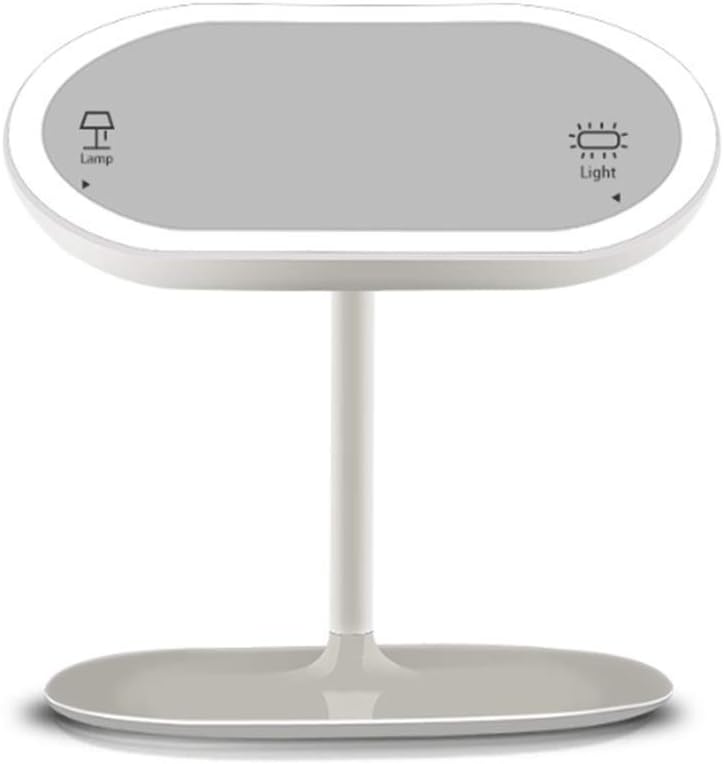 DKJSF Makeup Mirror for Women and Men LED Dressing Mirror Lighted Makeup Mirror with Lights Rechargeable Portable Vanity Mirror Touch Screen Switch 360 Degrees Free Rotation