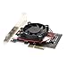 CY PCI-E 3.0 x4 Lane Host Converter Adapter Card M.2 NGFF M Key SSD to Nvme PCI Express with Cooling Fan