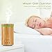 Essential Oil Diffuser, MOSPRO Real Bamboo Ultrasonic Diffuser with Wood Grain, Remote Control
