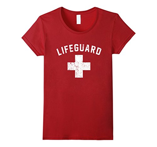 Lifeguard Red & White Certified Swimming Pool T Shirt