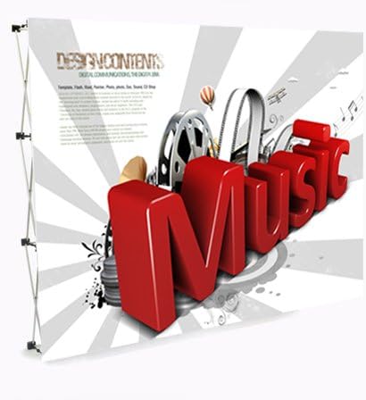 10ft Pop Up Display (Straight) - Custom Printed - Hardware Included