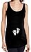 TeeStars - Maternity mom to be Love baby cute footprints Maternity Tank Top Tunic Large Black