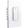 Smart Light Switch, WiFi Smart Double Switch Button, Compatible with Alexa and Google Home, Remote Control with Timing Funtion, No Hub Required,Smart Life APP Provides Control from Anywhere