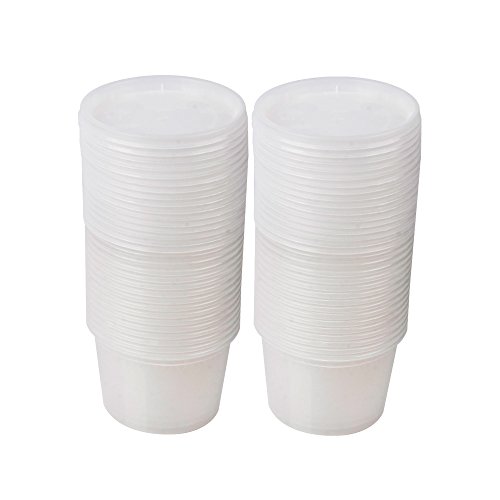 48pk SZUAH Deli Containers with Lids - 16oz Clear Take Out Deli Cups - Food Grade Plastic Meal Prep Containers - BPA Free & Leakproof, Microwaveable, Freezer & Dishwasher Safe