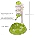 OWIKAR Automatic Pet Water Fountain Dog Cat Bowl Bottle Drinking Water Dispenser Food Feeder 500ML Plastic Lift for Small Medium Pets Dog Cat Adjustable Height Detachable (Green)thumb 4