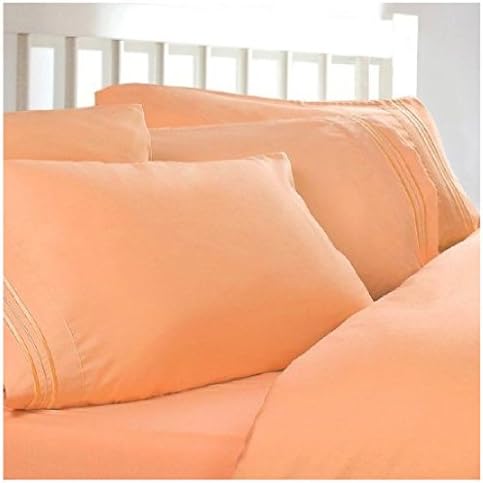 California Cal King Size Peach 1800 Thread Count Egyptian Sheets,. 18" Deep Pocket. Reg. $129.95. On Sale $39.95. Limited to Stock On Hand. Super Soft Sheet Set, 7-year guarantee.