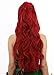 ALLAURA Poison Ivy Wig 30” Long Red Wavy Wig – Heat Resistant One Size Fits All Non-itch, Reusable Ideal for Hippie Cosplay Anime