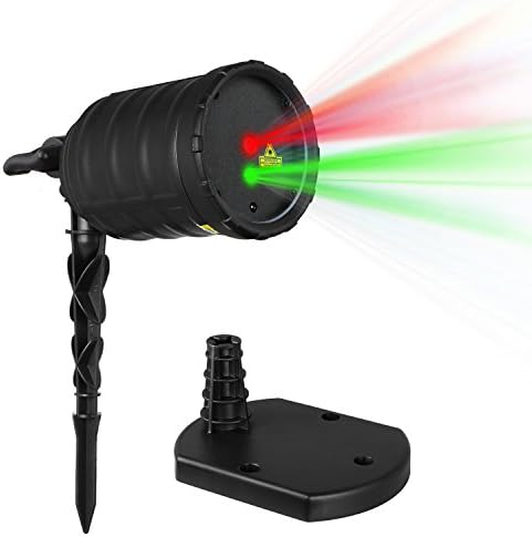 IMAXPLUS Christmas Laser Lights,Outdoor Projector Lights,Moving Red and Green Stars Laser Show for Christmas,Holiday,Party,Landscape,and Garden Decoration