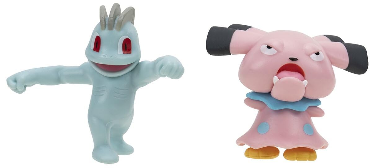 Pokemon Machollo & Snubbull Figures - 5 cm Pokémon Combat Figures - New 2023 - Officially Licensed Pokemon Toy