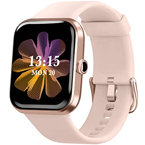 RERE ASW1 Smart Watch for Women, Alexa Built-in,1.69 inch Fitness Tracker with 14 Sport Modes, Blood Oxygen, Heart Rate, Sleep Monitor, 5ATM Waterproof, 10 Day Battery Life, Pink