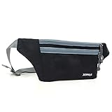 OrrinSports 3 Zippers Water Resistant Polyester Sports Fanny Pack with Waist Belt