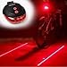AMAZING162 Bicycle Cycling Laser Tail Light 2 Laser & 5 LED 7 Modes Mountain Bike Safety warning Flashing Lamp Alarm Light Back Rear Led
