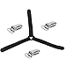 CoZroom Triangle Bed Sheet Straps Set with Metal Clips - Bed Sheet Clip Holder-Hold Bed Sheet in Place (Set of 4), Black