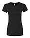 Next Level Apparel Women's CVC Crewneck T-Shirt, Black, Small