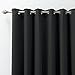 Best Home Fashion Wide Width Thermal Insulated Blackout Curtain - Antique Bronze Grommet Top - Black - 100