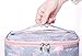 NinkyNonk Waterproof Cosmetic Bag Portable Travel Toiletry Organizer Velcro Makeup Bag Makeup Brush Organizer for Women (Flamingo)