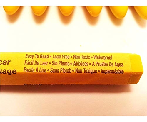 Lumber Marking Crayons 1/2" Thick HEX - YELLOW - Quantity 100 Crayons