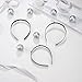 Blulu 6 Pieces Silver Martian Antenna Headband Alien Headband Boppers Head Boppers for Halloween Cosplay costume Party Decoration