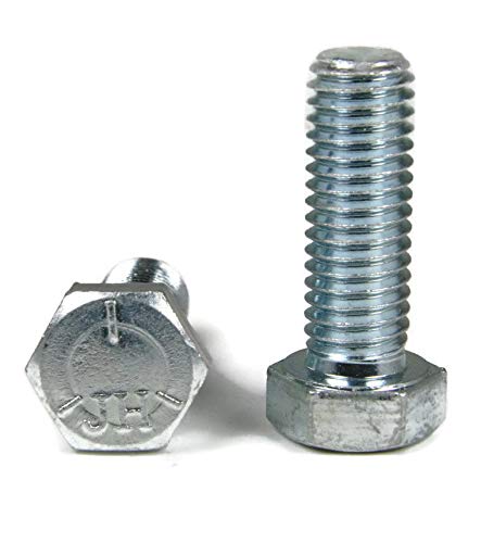 JumpingBolt Hex Cap Screws Grade 5 Zinc - 3/8''- 16 x 9'' PT - Packing Quantity - 25 - Quality Assurance from