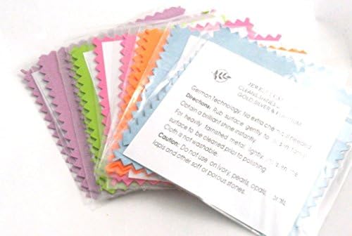 10 PCS LOT Pack Jewelry Cleaning Cloth Polishing Cloth for Sterling Silver Gold Platinum 3.15 by 3.15 INCH Size