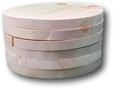 Wood Rounds (Set of 12) Made in USA, Surfaces for Craft Projects, Wood Burning, plaques, Painting, Kids Crafts, Sustainable Eastern White Pine, Unfinished All Natural Wood. 9" by 3/4" Thick