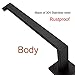 Nolimas Matte Black Bath Towel Bar Single Bars Towel Ring Classic Wall Mounted SUS304 Stainless Steel Bathroom Towel Rack Toilet Kitchen Towel Shelf Single Layer
