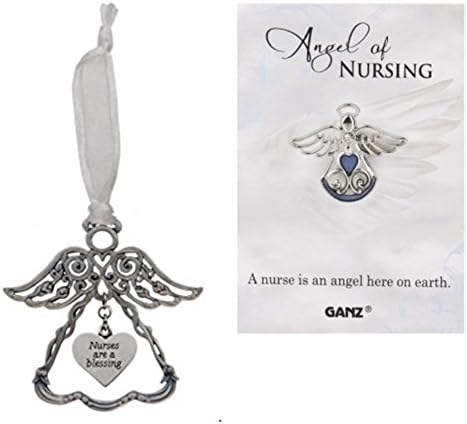 Nurse Angel Ornament with Angel Pin Set (2 Piece Set)