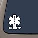 CMI NI510 EMT Medical Emblem Vinyl Decal | 5.5-Inches | Premium Quality White Vinyl Decal