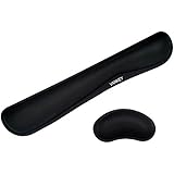 Vankey Keyboard Wrist Rest Pad and Mouse Silica Gel Wrist Rest Support with Memory Foam for Computer and Laptop