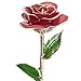 DeFaith Real Rose 24K Gold Dipped, Forever Gifts for Her Valentine's Day Anniversary Wedding and Proposal – Red with Stand