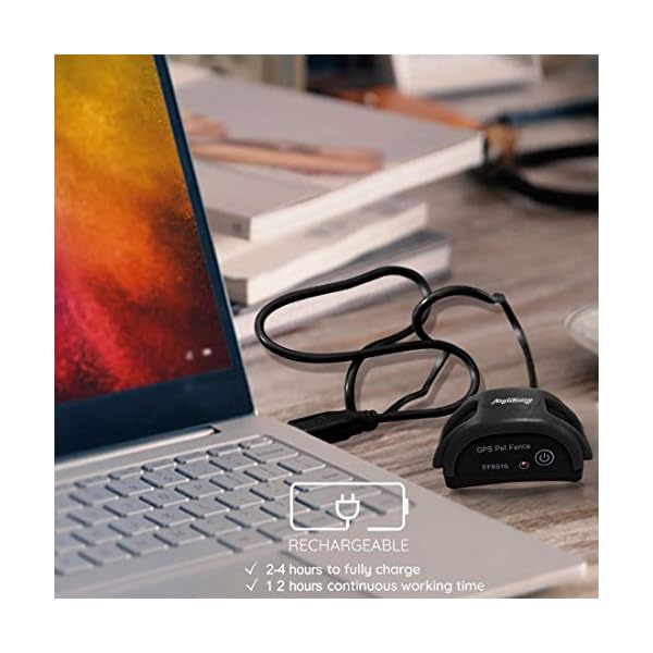 AngelaKerry Wireless Dog Fence System with GPS, Outdoor Pet Containment