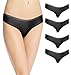 Cotton Whisper Women's Cotton Thongs 4 Pack G-Strings Vary Color