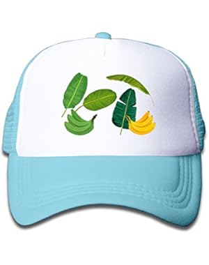 Banana Tree Leaf Youth Toddler Mesh Hats Boy and Girl Baseball Trucker Caps