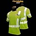 KwikSafety - Charlotte, NC - Renaissance Man Short Sleeve Safety Shirt - Fishbone Tape - Class 2 ANSI OSHA High Vis Reflective Gear/Yellow Large