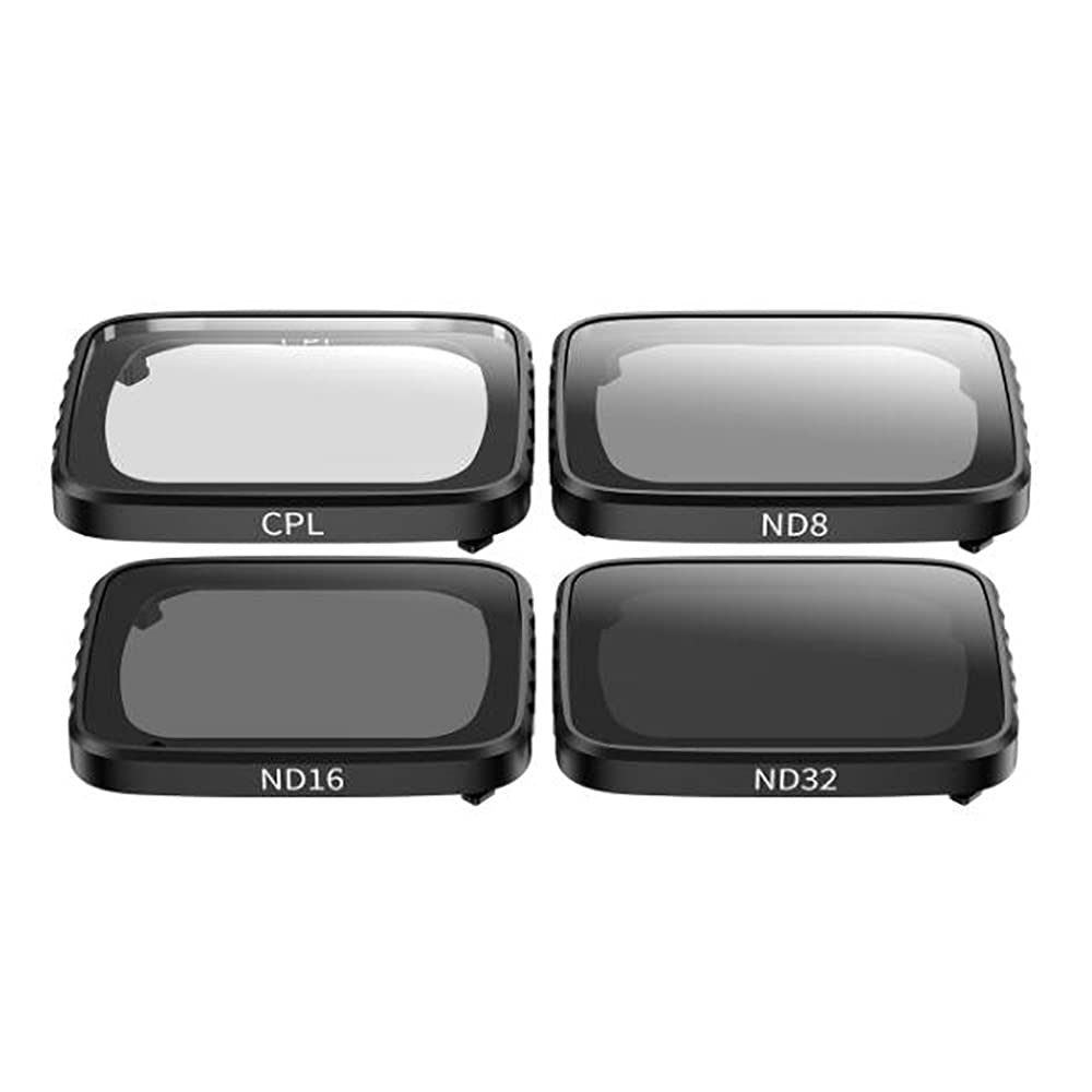 Hsthe Sea 4 Pack Camera Lens Filters Multi Coated Filters Compatible with Mavic AIR 2s, Filter High Transmittance Integrated Modeling Frame (ND8 ND16 ND32 CPL)